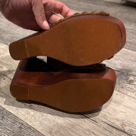 Jeffrey Campbell Snick Leather Studded Vintage Platforms Size 7 - Picture 8 of 10